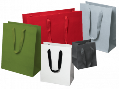 Twill Ribbon Handle Shopping Bags